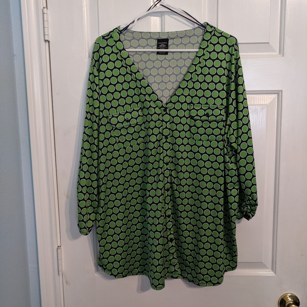 Green Navy for blouse tunic plus size 3X 22/24W